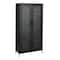 Hello Honey® Black Solstice Tall Metal Curio Storage Cabinet with Arched Glass Doors